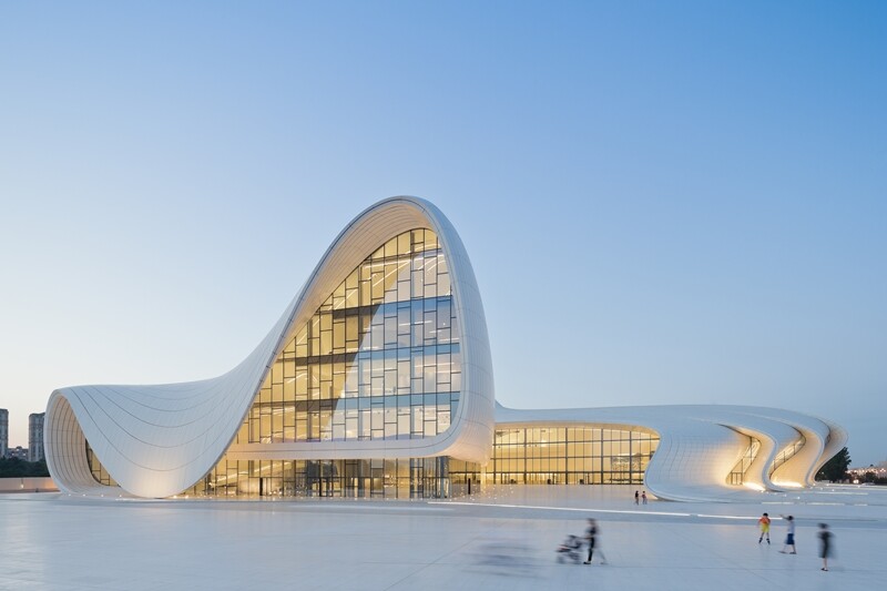 Zaha Hadid and Patrik Schumacher's Heydar Aliyev Center in Baku, Azerbaijan