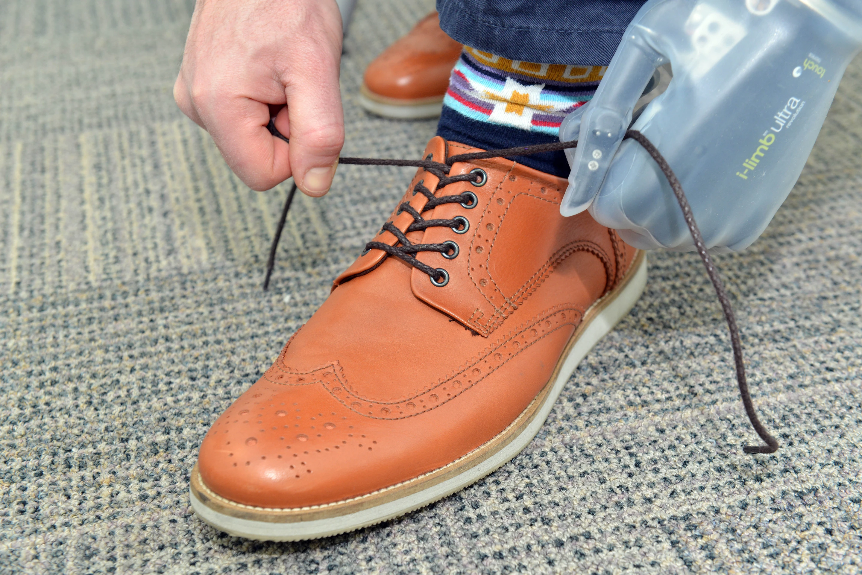 Shoe-tying with the i-limb ultra revolution