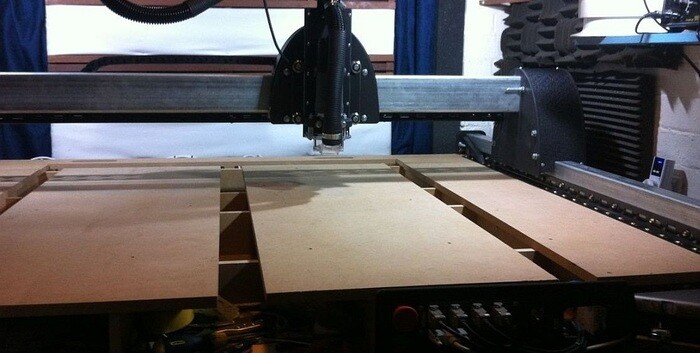 The CNC (computer numerical control) machine used in the manufacture of the DRC (Desktop Record Cutter)