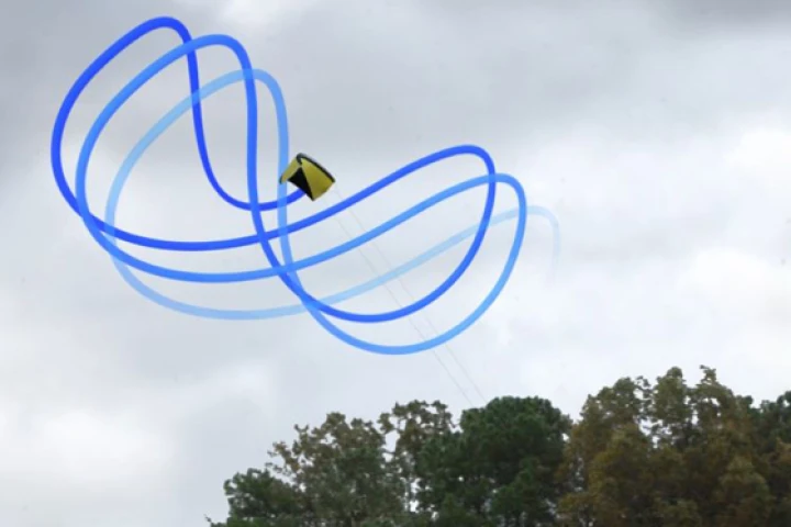 The system developed at Langley flies a kite in a figure-8 pattern to power a generator on the ground (Photo: NASA)