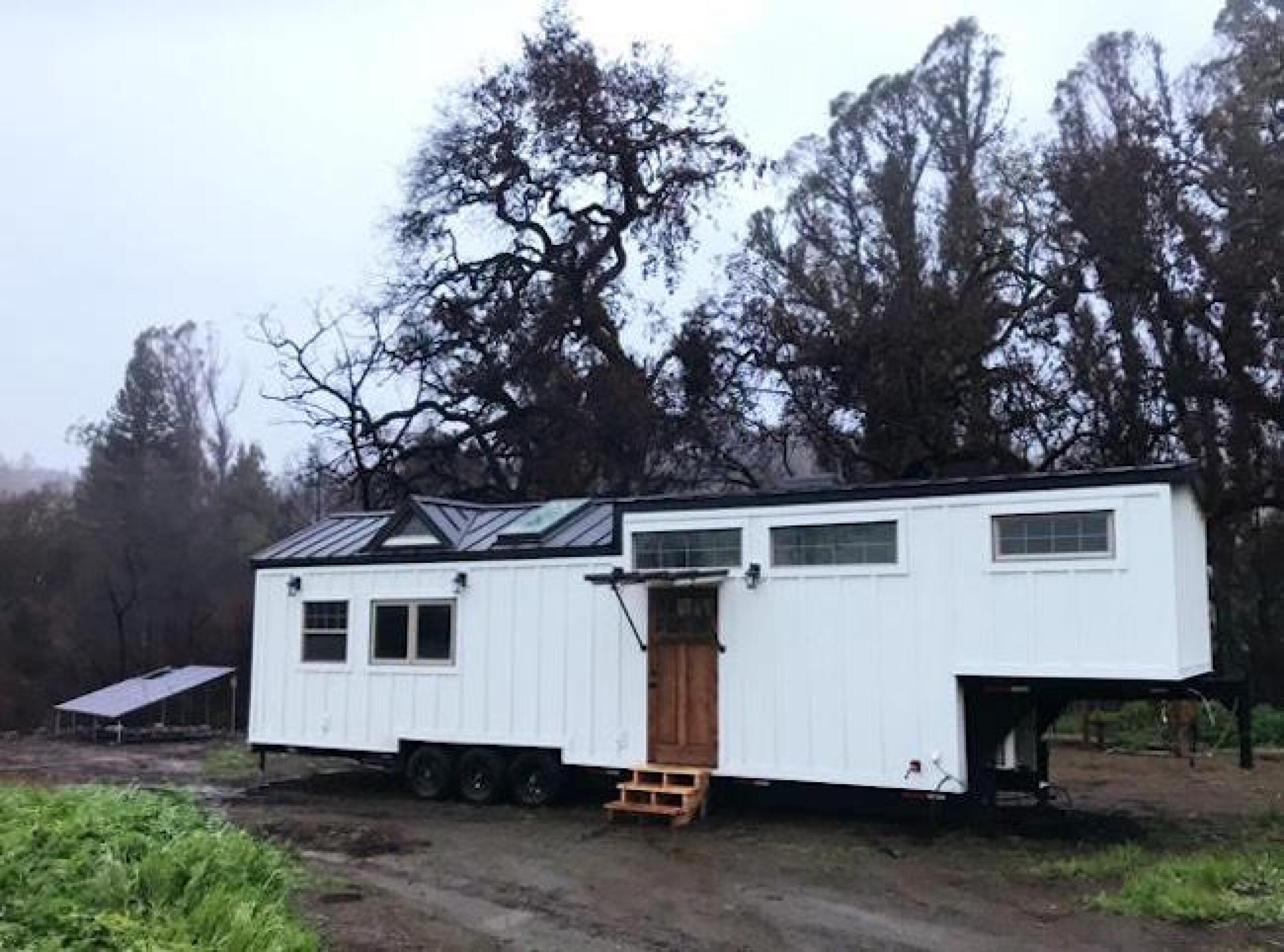 Massive solar-powered tiny house rises like a Phoenix