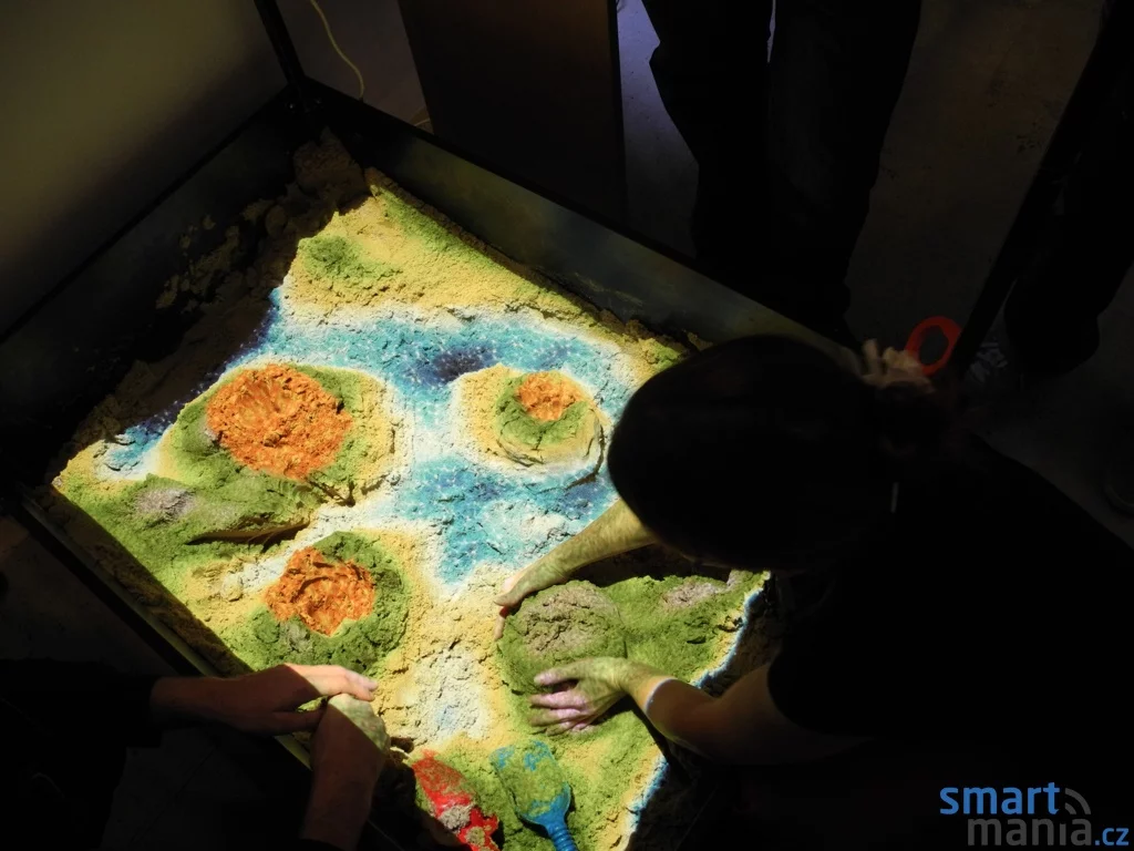 The Xbox Kinect turns an ordinary sandbox into a thriving interactive environment.