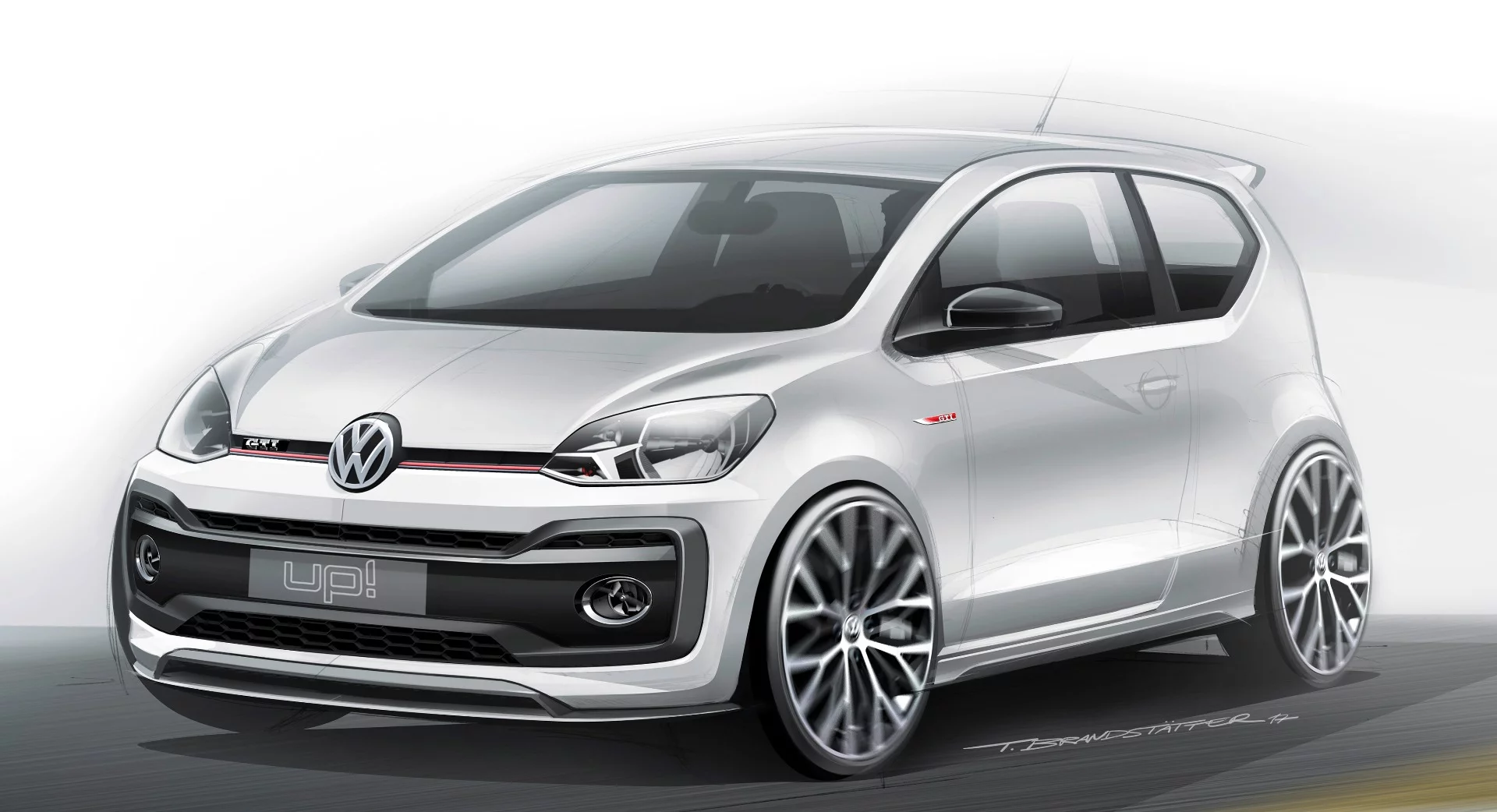The original sketch of the up! GTI