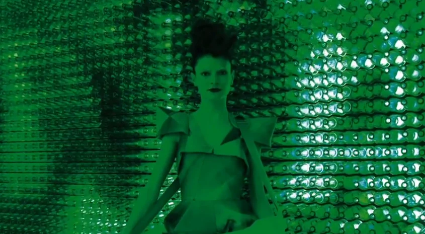 Waitstaff sported futuristic uniforms
