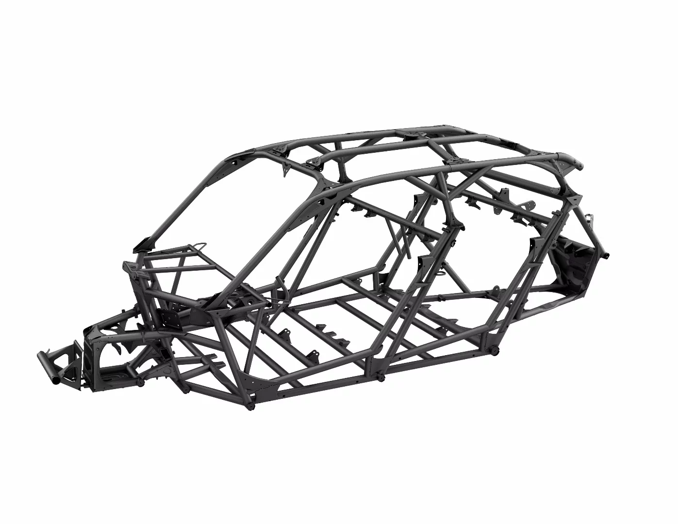 The Can-Am Maverick X3 Max starts with a rigid steel frame