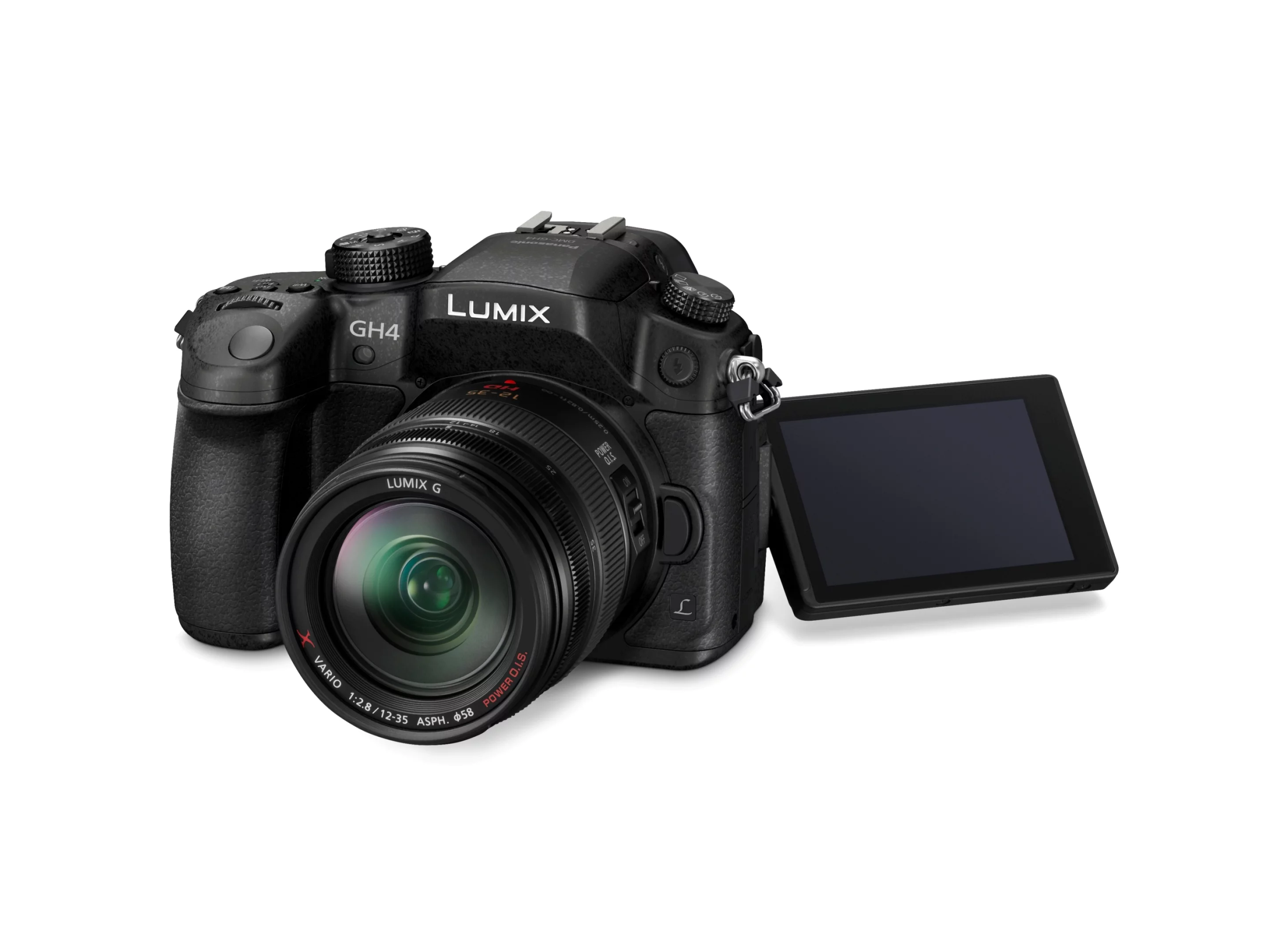 The Panasonic LUMIX DMC-GH4 digital single lens mirrorless camera