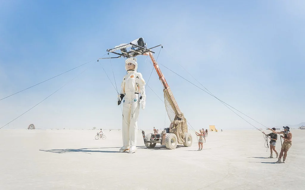 Remain calm, it's just a giant astronaut puppet