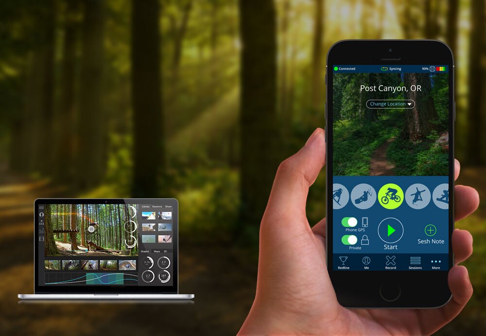 Built in sensors gather motion data such as jump height, speed, landing impact, airtime and rotation and then send this to a paired iOS or Android device over Bluetooth LE
