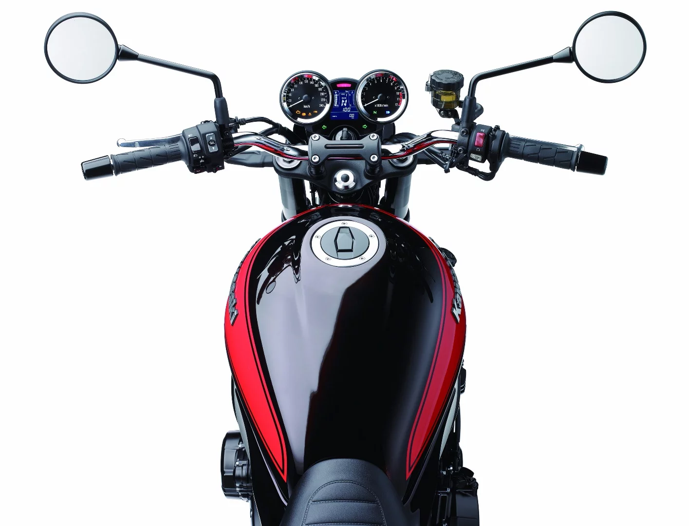 View from the rider's seat is beautiful on the 2018 Kawasaki Z900RS