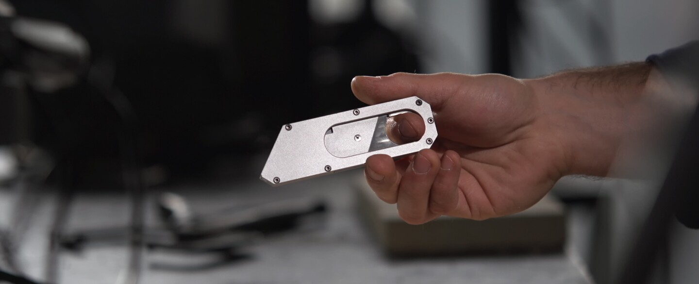 The Maker Knife is crafted from corrosion-resistant stainless steel and aluminium