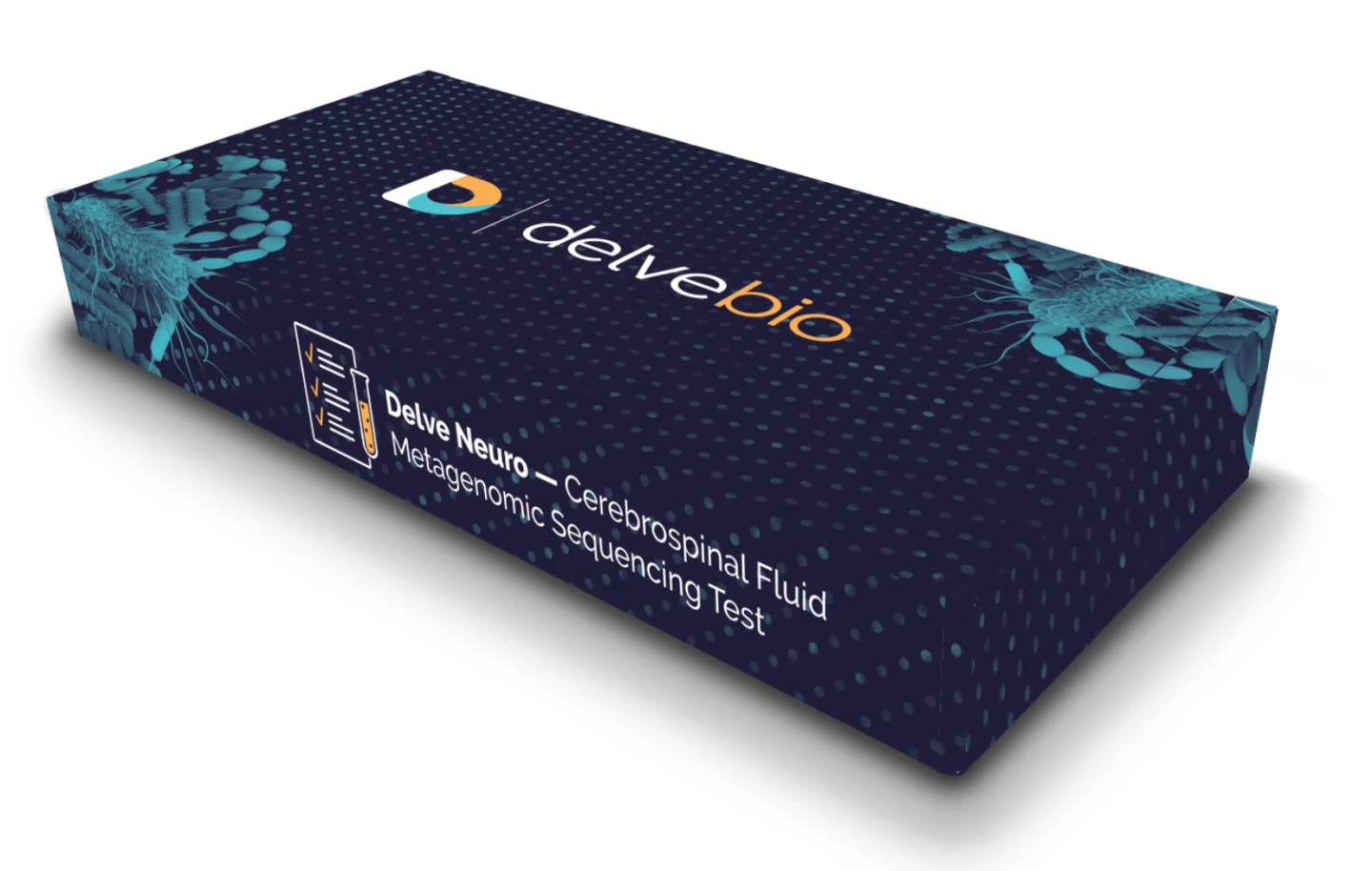 A CSF sample collection kit from Delve Bio, which conducts mNGS tests