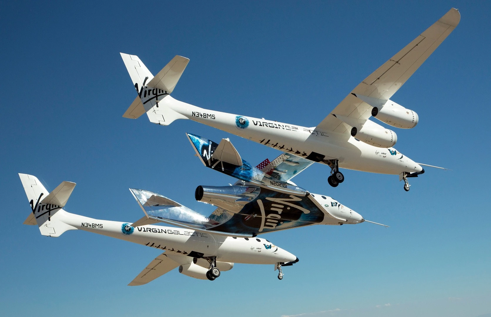 The flight lasted almost four hours over the Mojave Desert