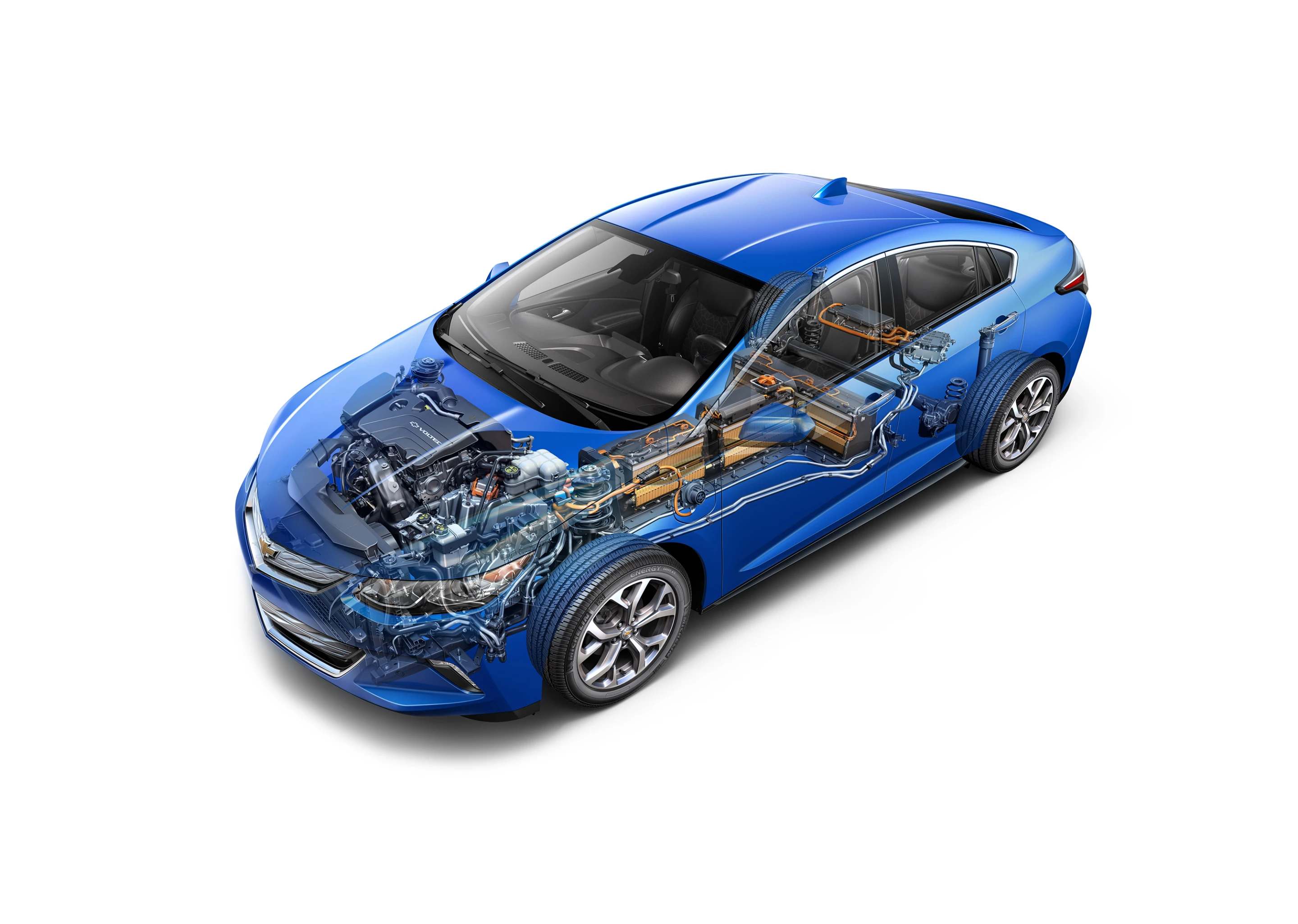 The new Voltec powertrain combines an 18.4-kWh battery, two-motor drive unit and 1.5-liter range extender (Photo: General Motors)