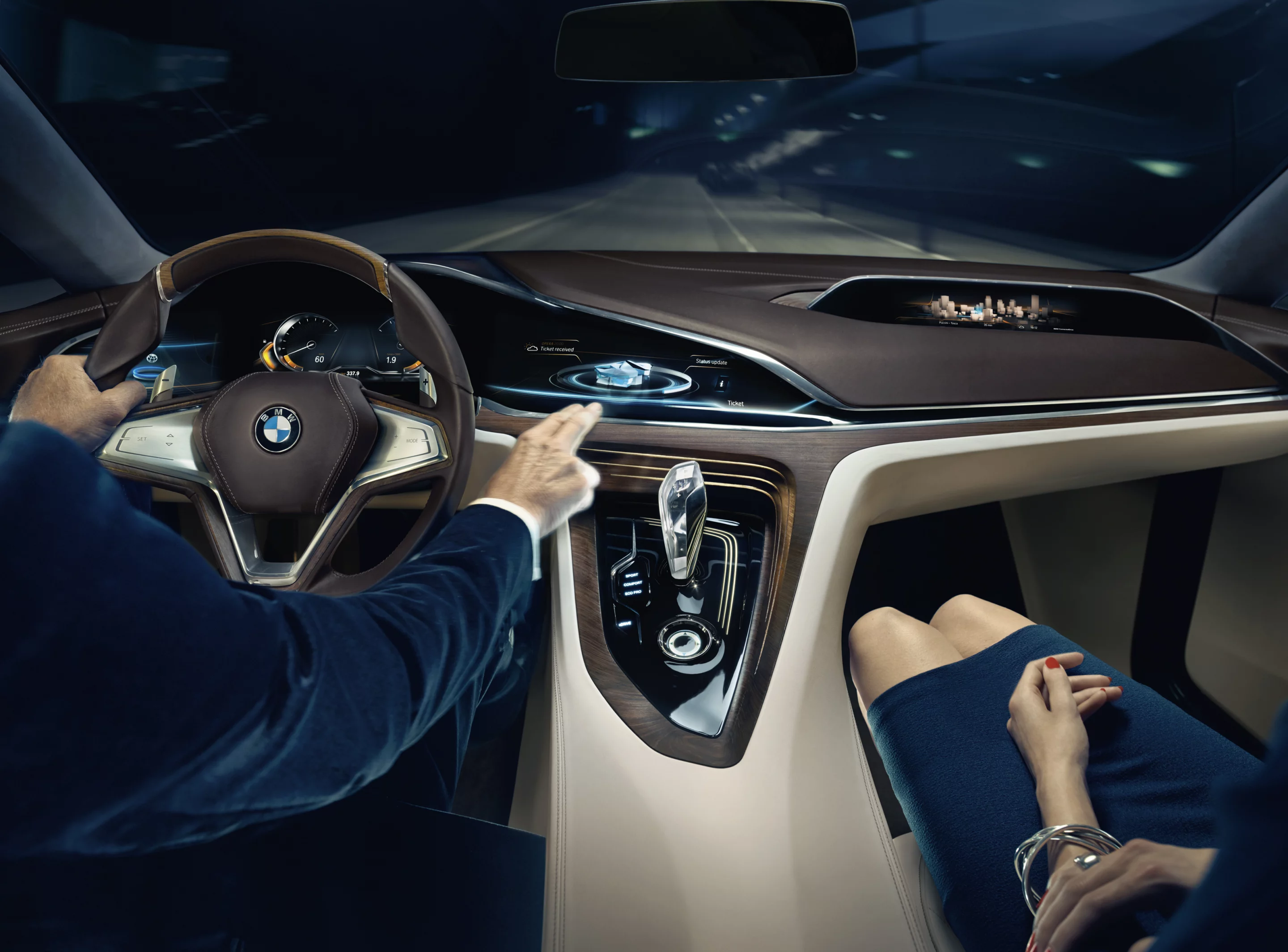The passenger has a separate display