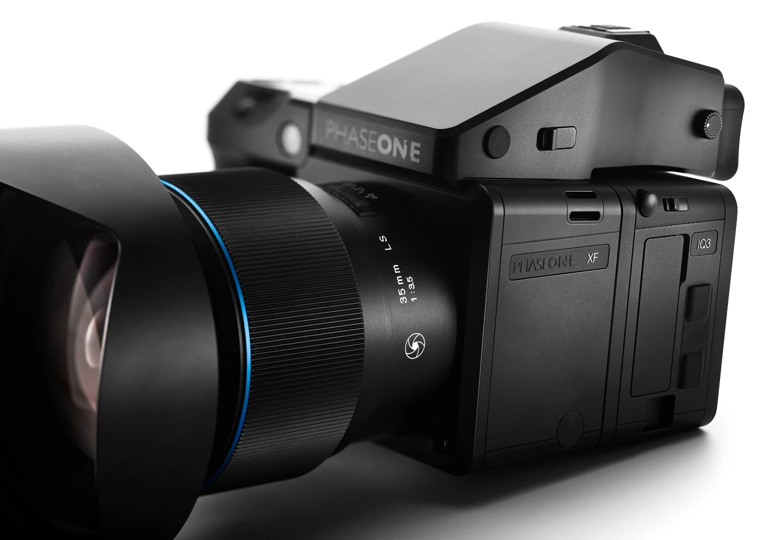 The new Phase One XF camera system is available now in configurations including an XF camera body, IQ3 Digital Back, Prism Viewfinder & Schneider Kreuznach 80mm LS lens