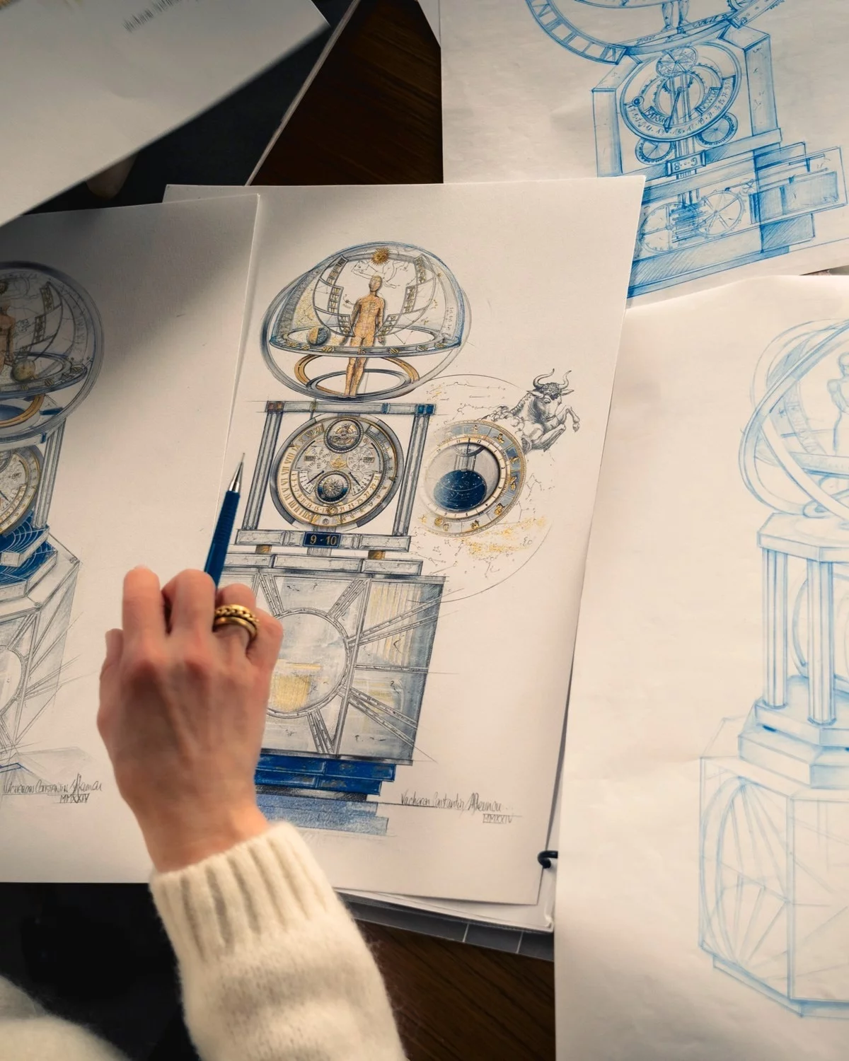 The clock took seven years to create