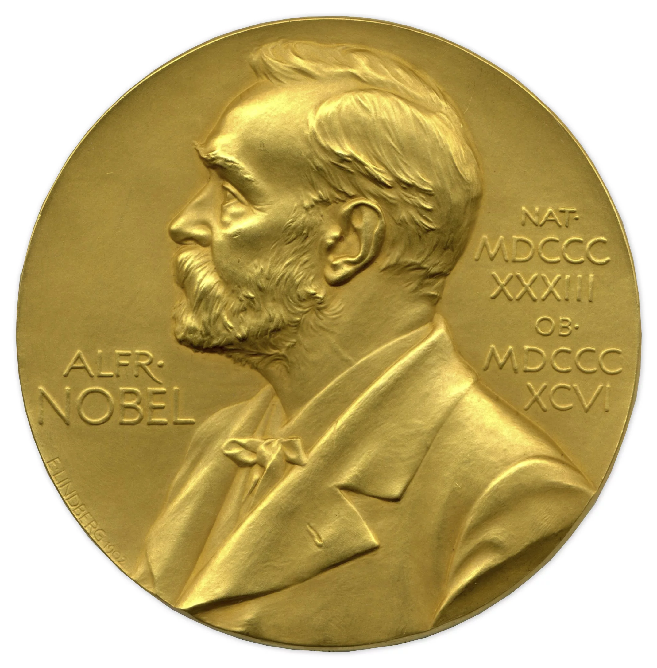 Front of the Wieland Nobel medal