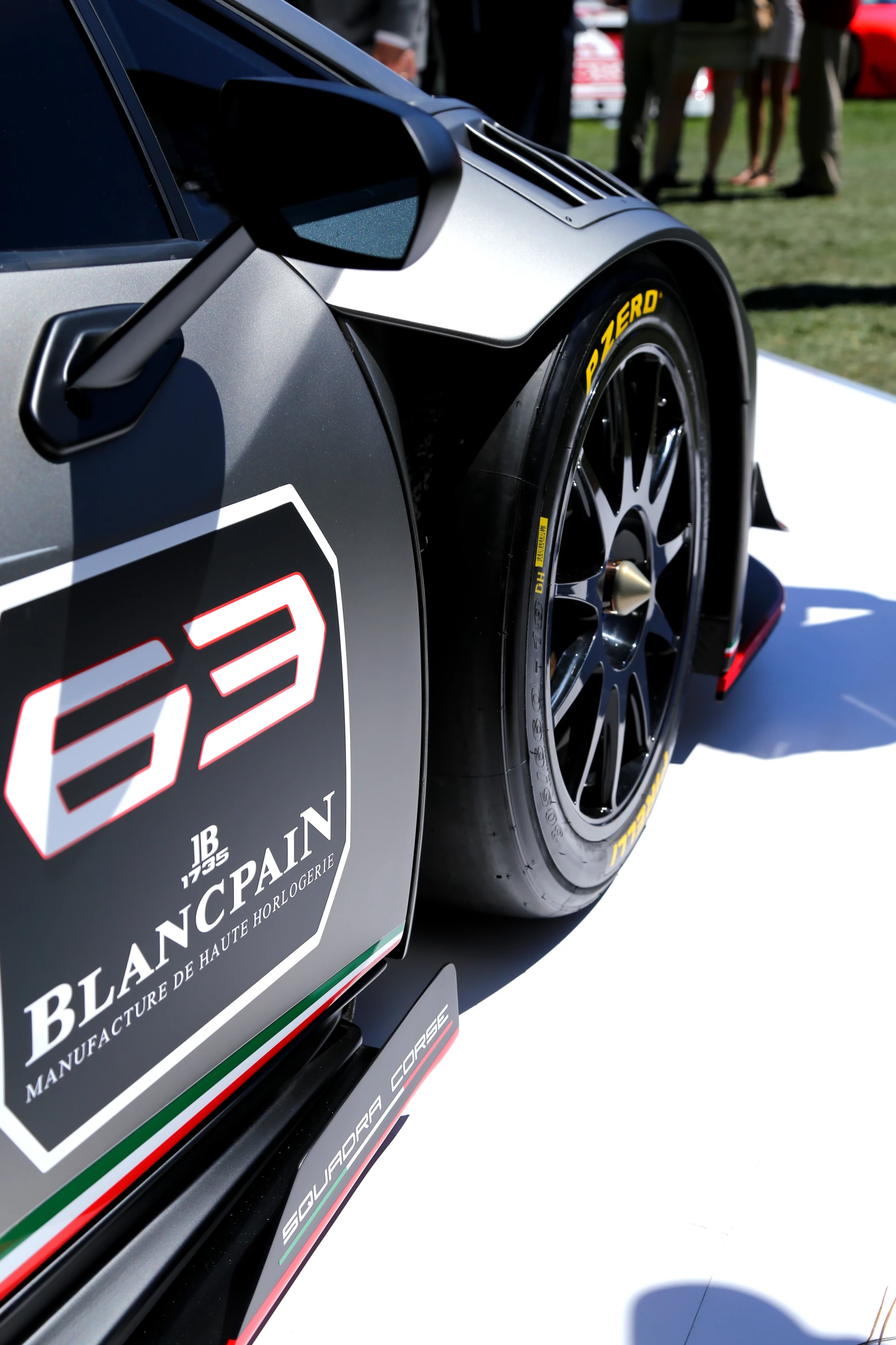 The Lamborghini Huracan LP 620-2 Super Trofeo features a number of significant aerodynamic revisions and tire upgrades (Photo: Angus MacKenzie/Gizmag.com)