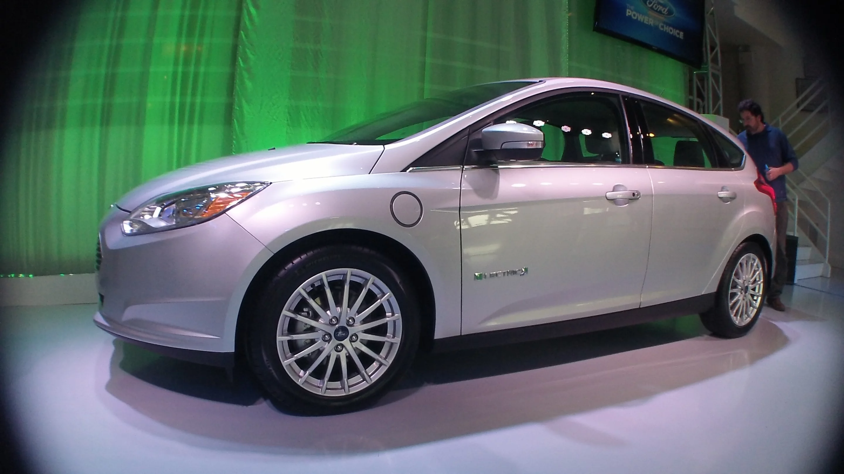 The Ford Focus Electric on display in New York City