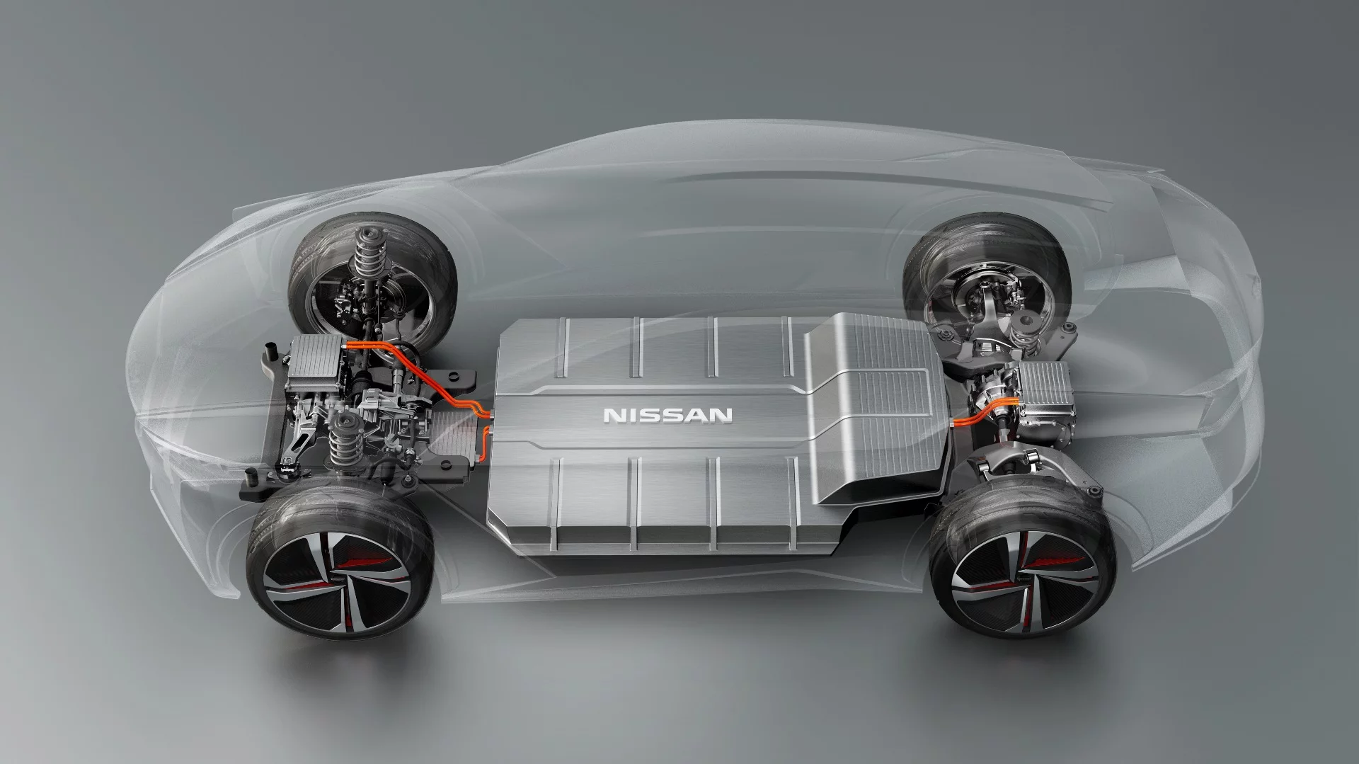 The IMx is built on a skateboard electric platform with front and rear motors