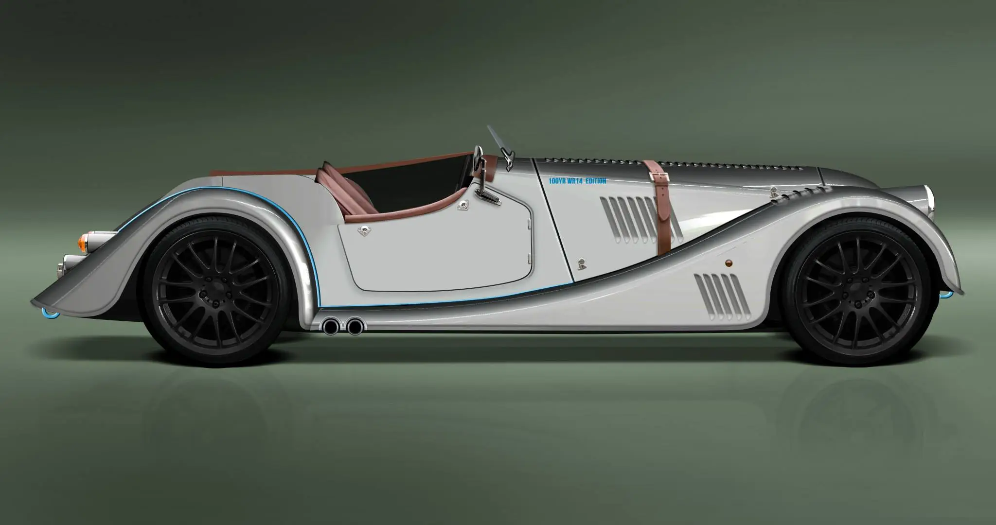 The Morgan Plus Speedster with the top down