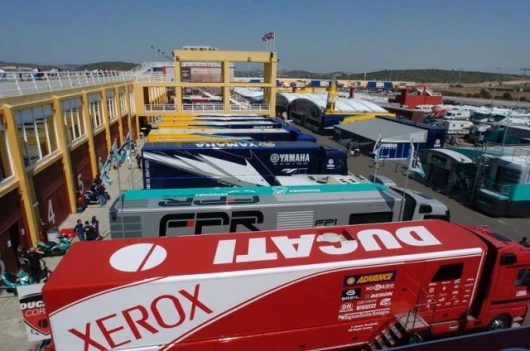 Back in Europe and the familiar race transporters return to the paddock