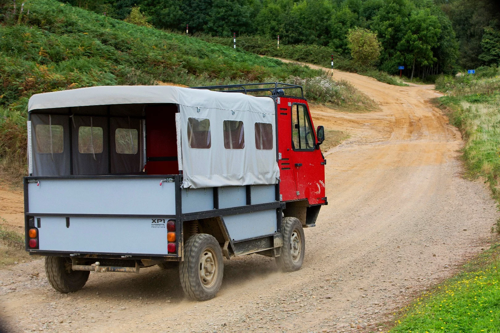 The Ox flat pack truck was conceived as light and durable all-terrain vehicle that, when disassembled, can packed into a shipping container six at a time