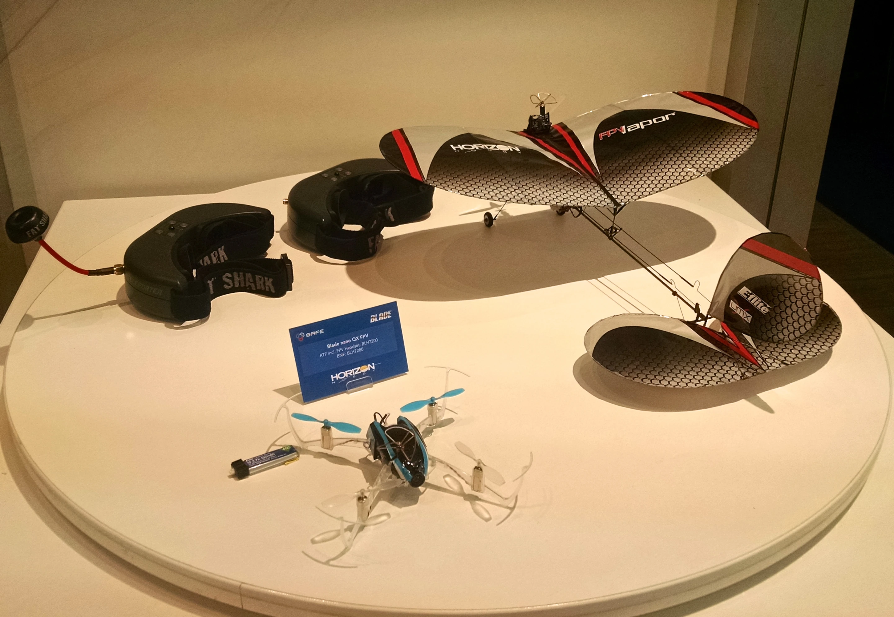 First Person View (FPV) Blade Nano QX and Vapor at Horizon Hobby (Photo: C.C. Weiss/Gizmag)