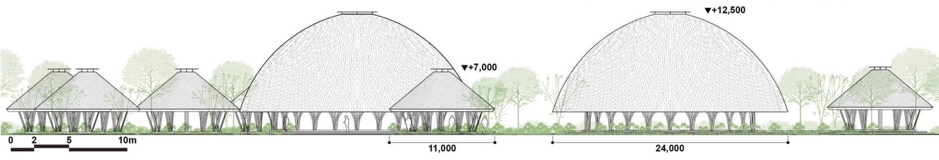 Architectural drawing of the Diamond Island Community Center