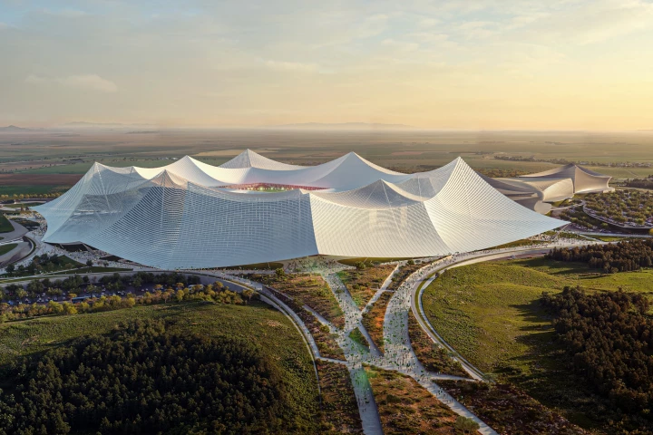 The Grand Stade Hassan II will be used for the upcoming FIFA 2030 World Cup soccer competition