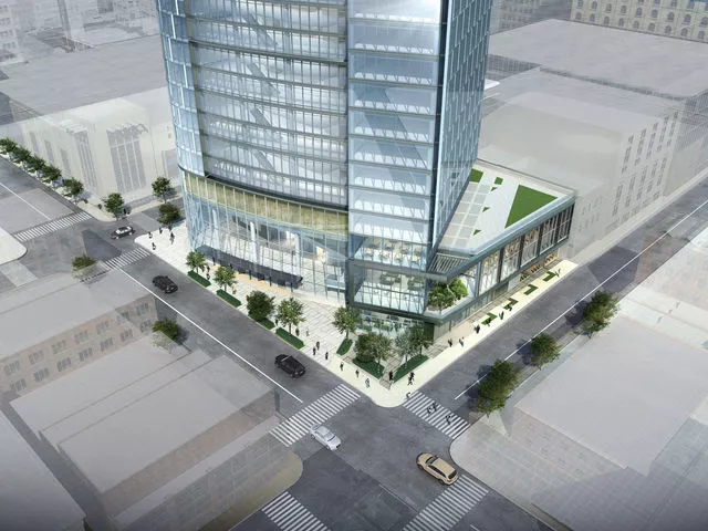 Development began in the spring of 2012 with completion scheduled for summer 2015. The Tower will stand with the PNC HQ at PNC Plaza (Image: Gensler)