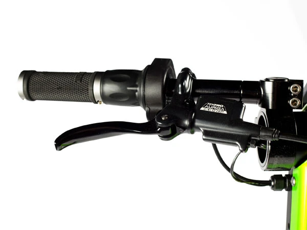 One lever operates the front hydraulic disc brake