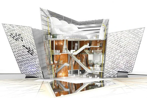 Artist's rendition of the TitanicBelfast's interior(Image: Metalbau Frueh))