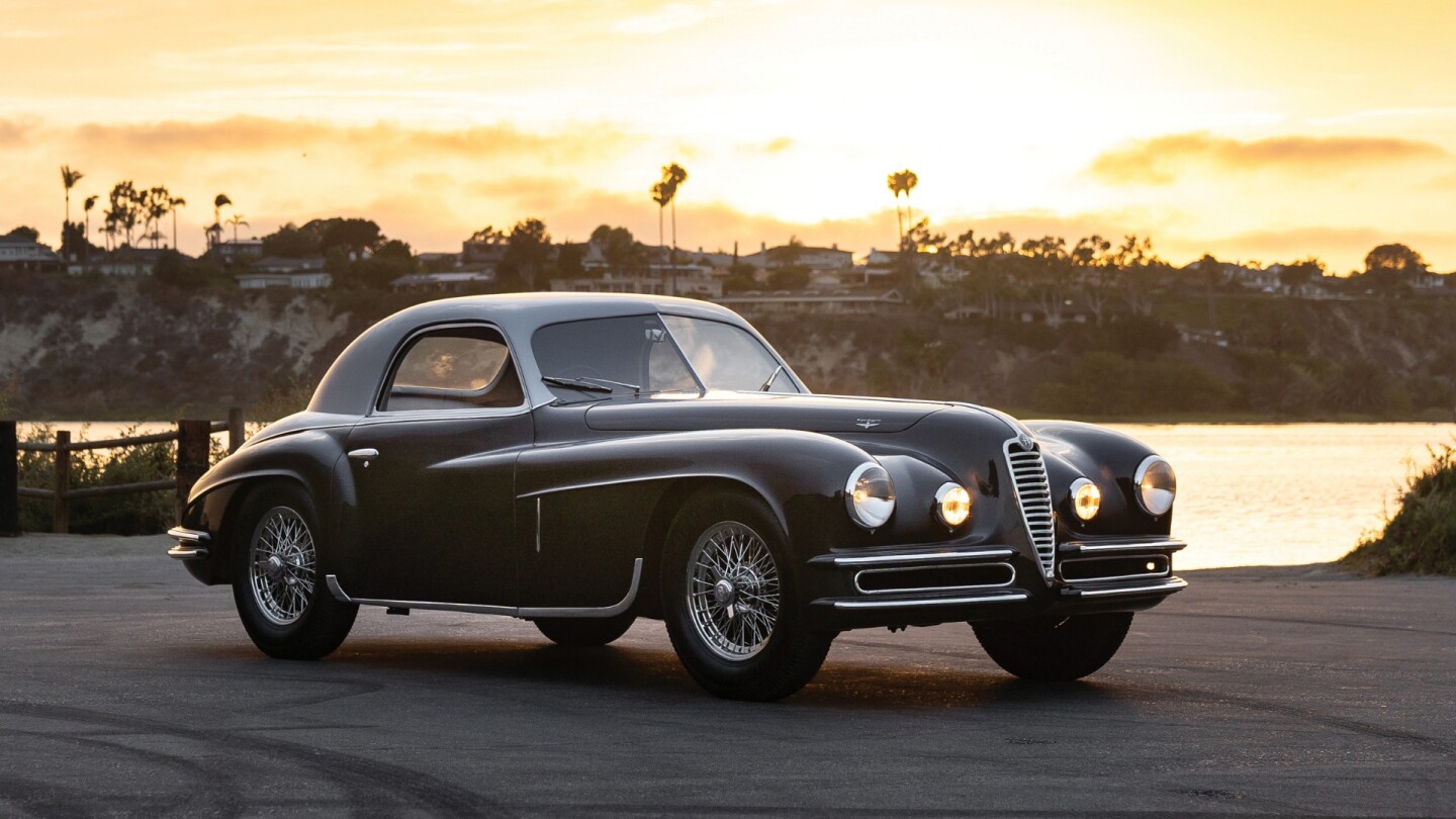 2018 Monterey Car Week Auction Report | 1949 Alfa Romeo 6C 2500 Super Sport Coupe by Touring | Estimate: from $550,000 to $750,000 | Failed to reach reserve price. High bid: $440,000 | Auction: RM-Sothebys | Lot 253 | Official Description