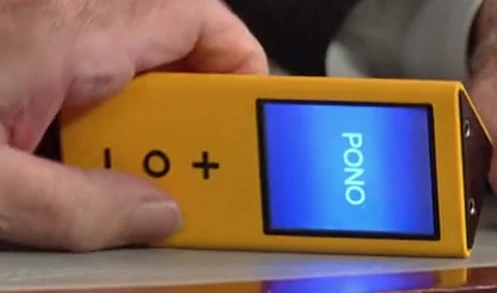 Users operate the player by swiping a touch screen to navigate through the music and using three buttons