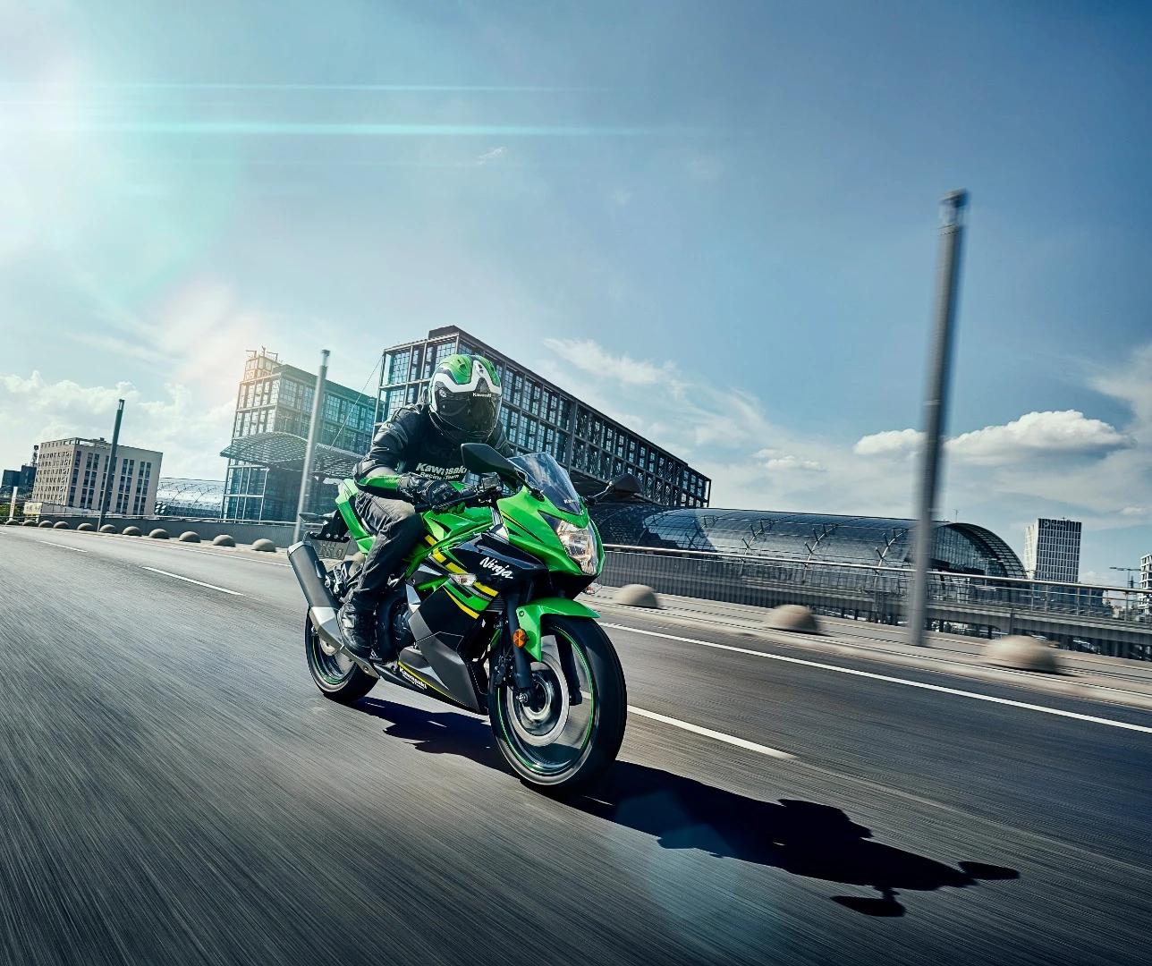 The 2019 Kawasaki Ninja 125 in action