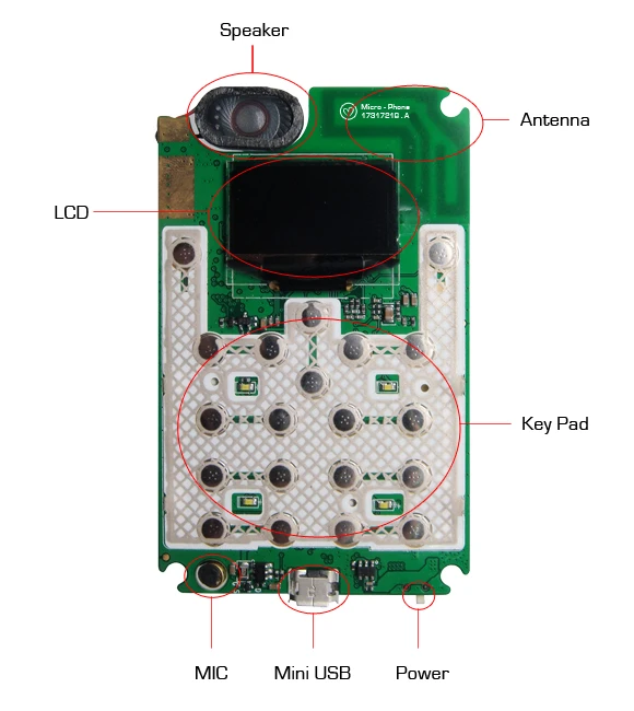 The internal components of the Micro-Phone