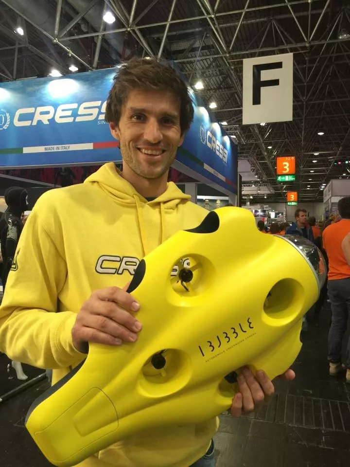 An iBubble mock-up at a trade show