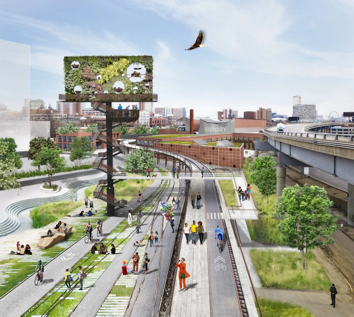 Honors in the Urban Design category of the AIANY 2019 Design Awards: +StL- Growing an Urban Mosaic, by Object Territories