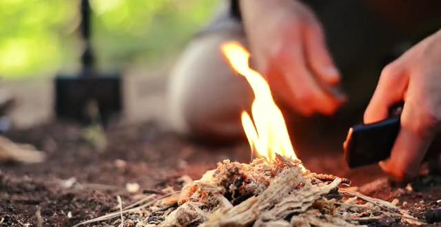 The Survivor, Hunter and Explorer buckle models all have a built-in fire starter