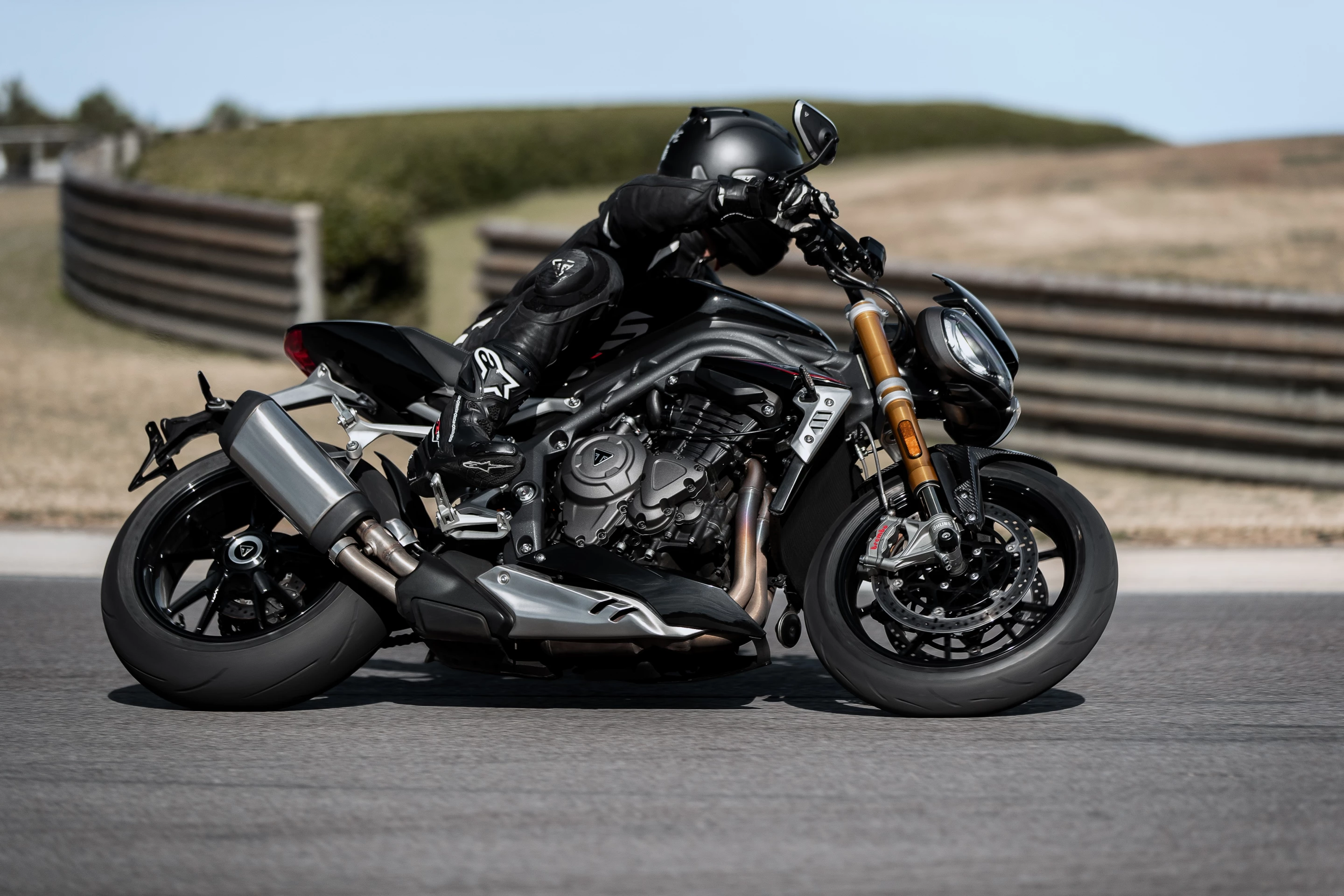 True to its tradition, the 2021 Triumph Speed Triple 1200 RS is primarily a capable sportbike
