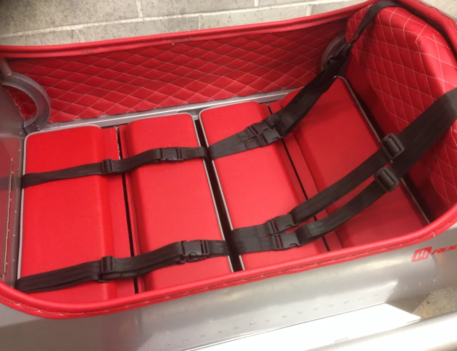 The Rocket's seats can also be configured into a flat sleeping cushion for use when the trike is parked