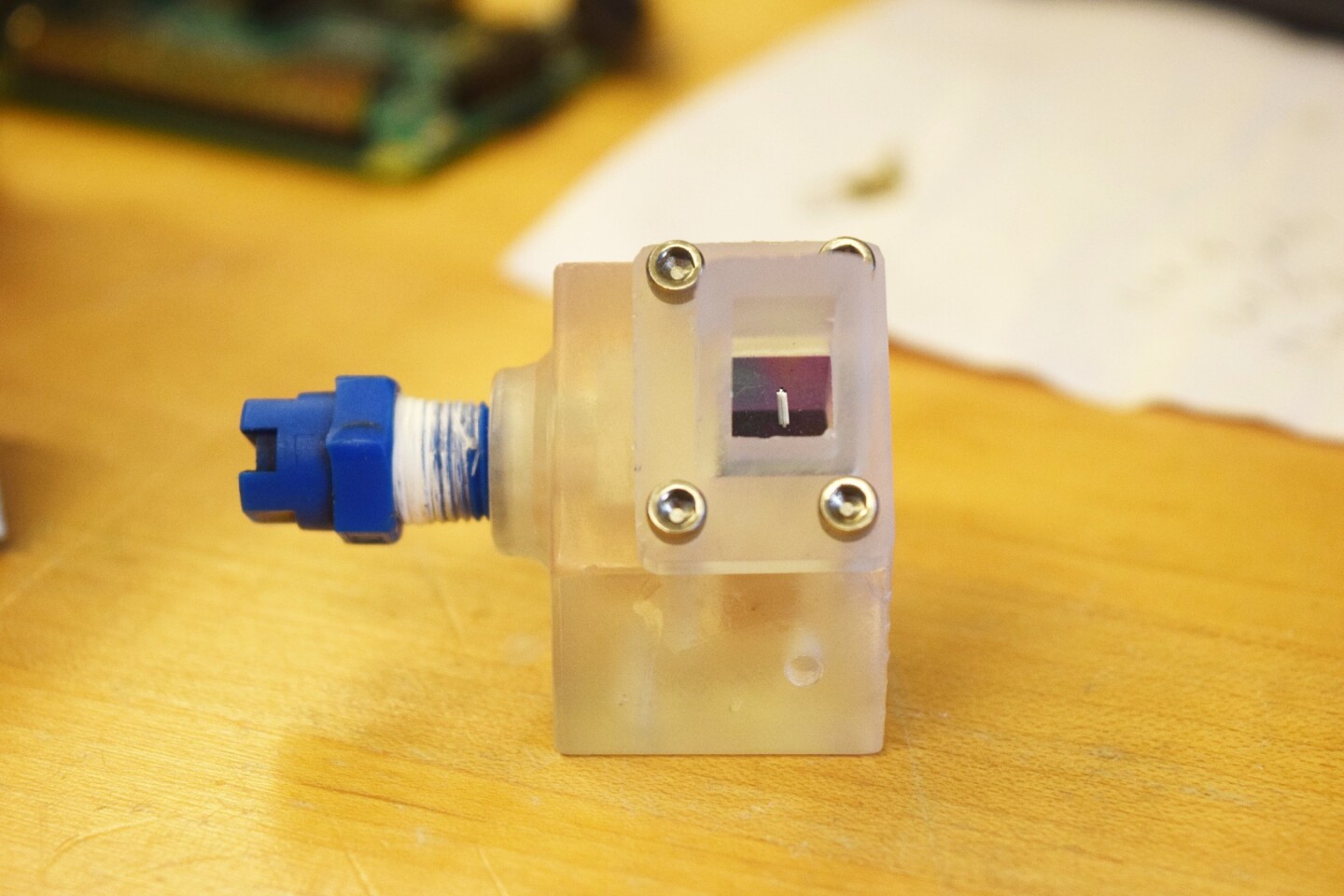 One of the thrust cells that steers the CubeSat