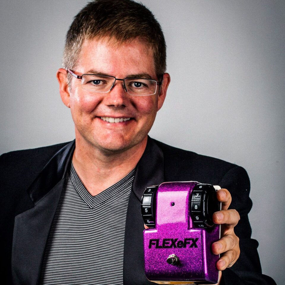 William Gadol with his FLEXeFX stompbox