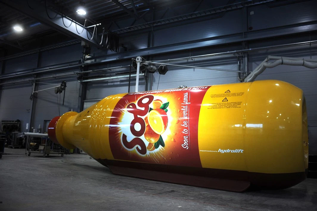 When Solo wanted to run a contest involving a sea-worthy bottle, it enlisted Bård Eker, co-owner of several vehicle design companies, to handle the construction