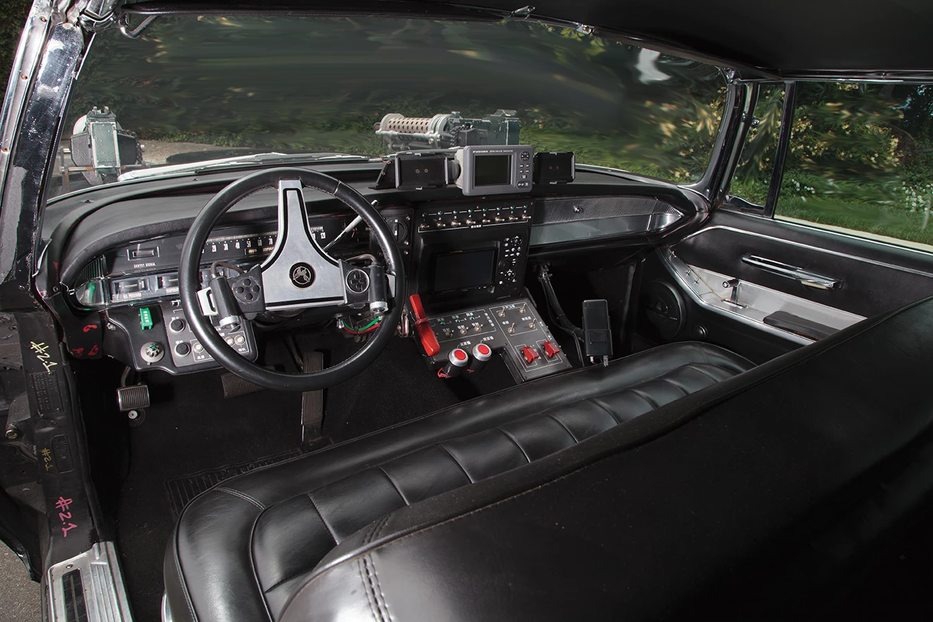 This car is a screen-used “Black Beauty” hero car from The Green Hornet. (Sony, 2011) Based on a 1965 Chrysler Imperial, Dennis McCarthy of Vehicle Effects in California built this hero car used for “beauty” exterior shots and interior close-ups.
