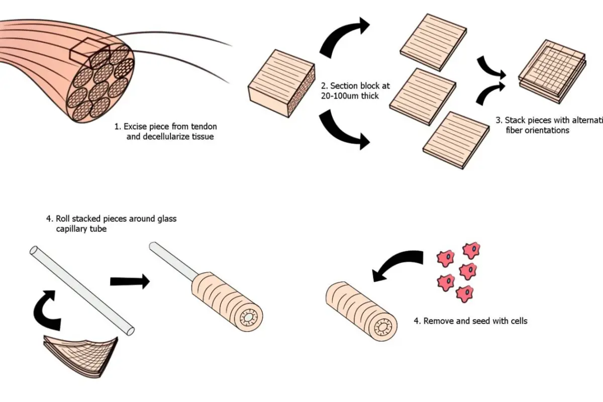 The bioskiving process (Image credit: Qiaobing Xu)