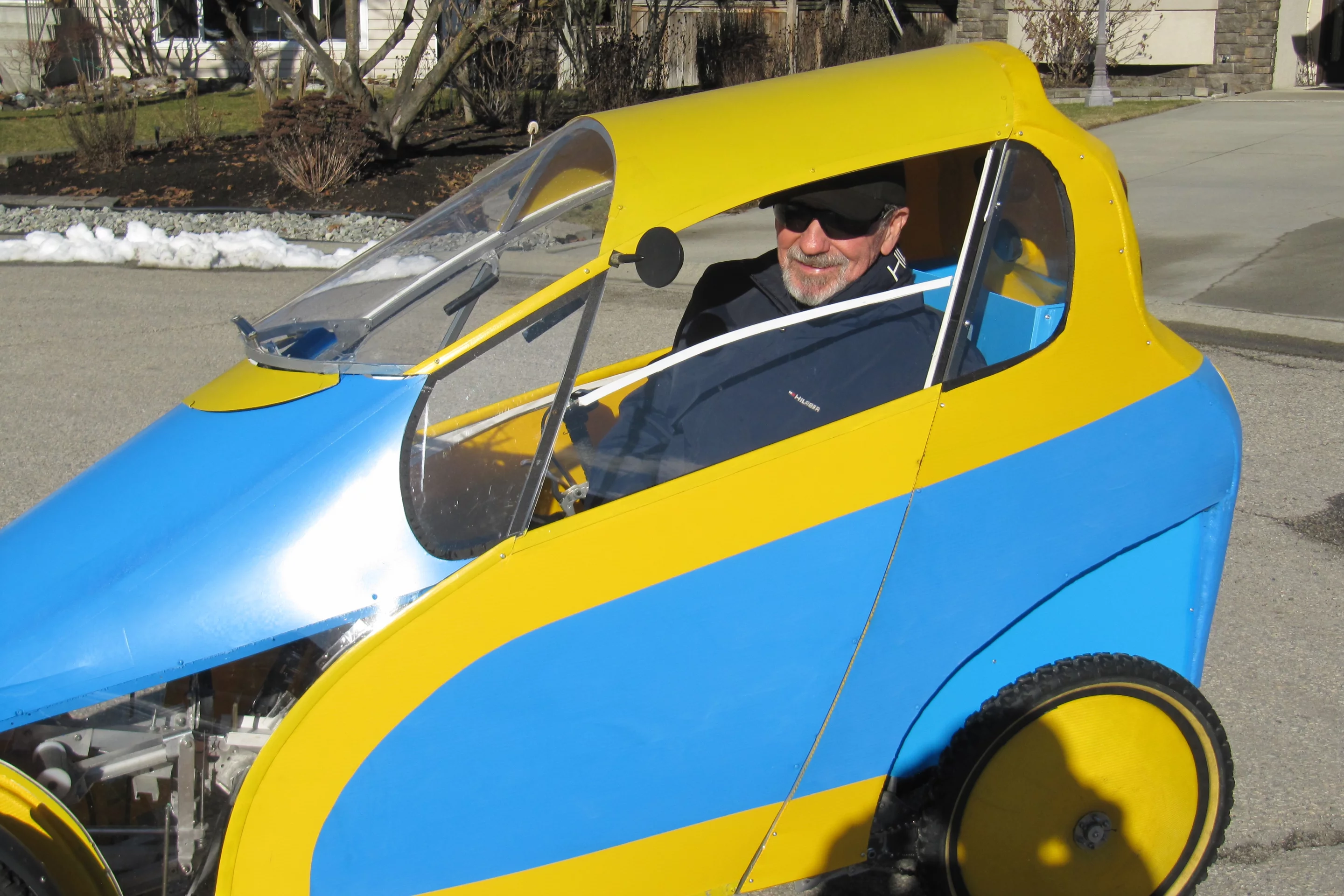 Tilt4orce builder/inventor Wally Swarchuk, in his happy place