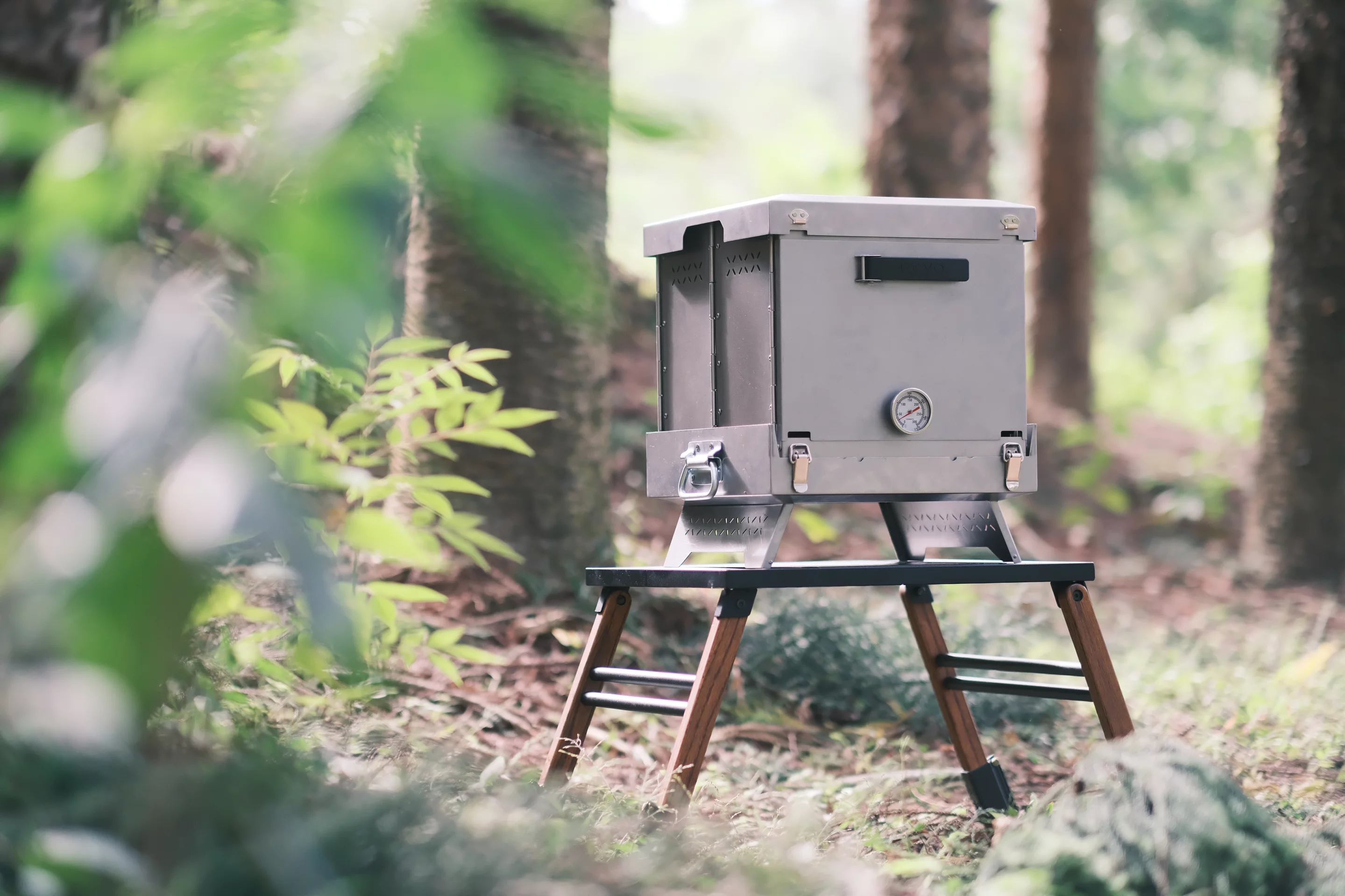 While this is elevated further, the StoviGo has a built-in stand to keep it off the ground and make it more stable on uneven surfaces