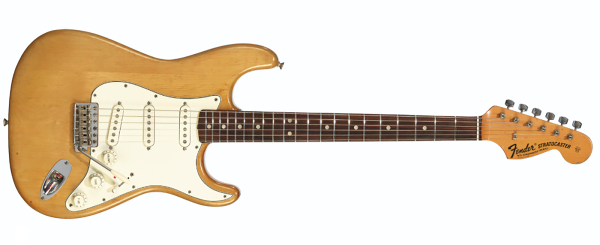 Gilmour purchased this guitar in a second-hand shop in England in summer 1970
